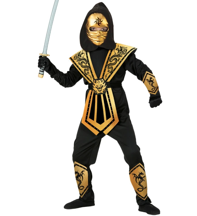 Strój Dziecięcy Ninja Złoty