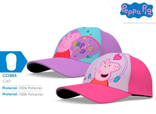 Czapka z daszkiem Świnka Peppa Różowa