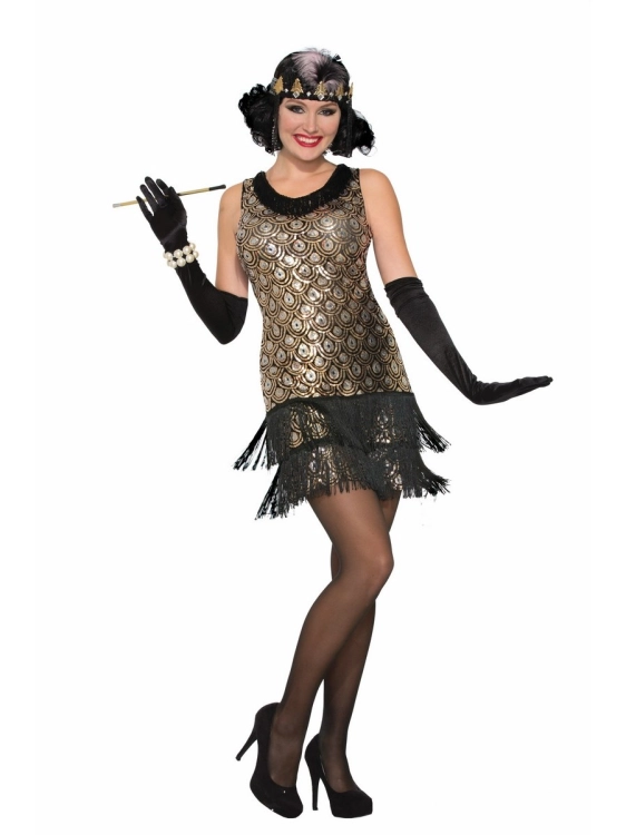 Kostium gatsby girl złota