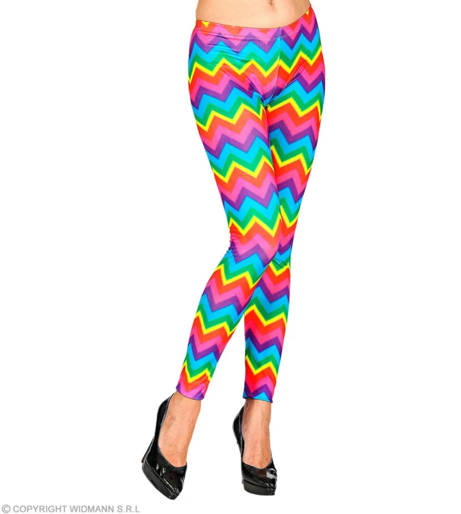 Legginsy Neonowe Tęczowe
