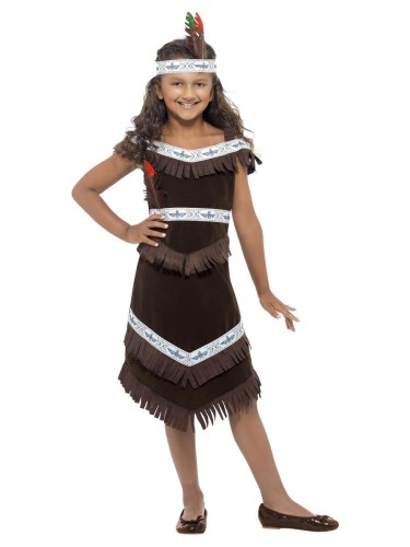 Kostium Dziecięcy Indianka Brązowa