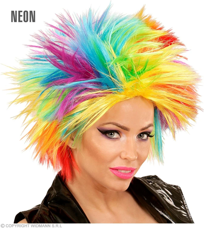 Peruka Punk Tęczowa