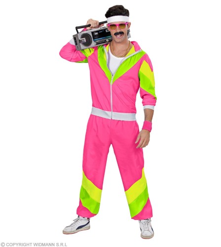 Strój Dres Lata 80 Różowy
