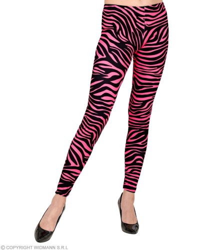 Legginsy Różowe Zebra