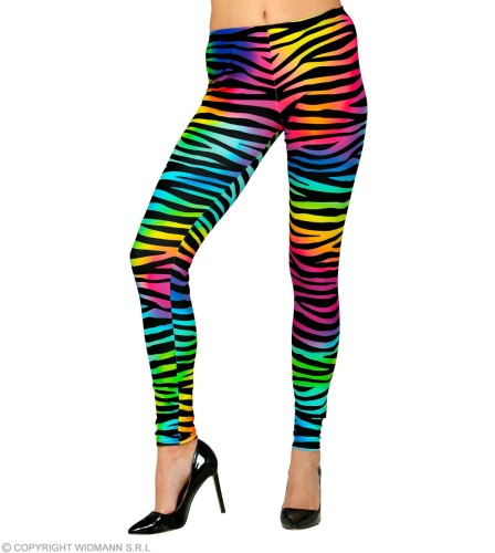 Legginsy Tęczowe Zebra