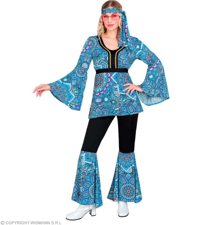 Strój Hipiska Mandala Niebieska