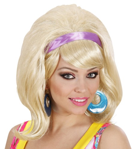 Peruka Lata 60 Blond Z Opaską