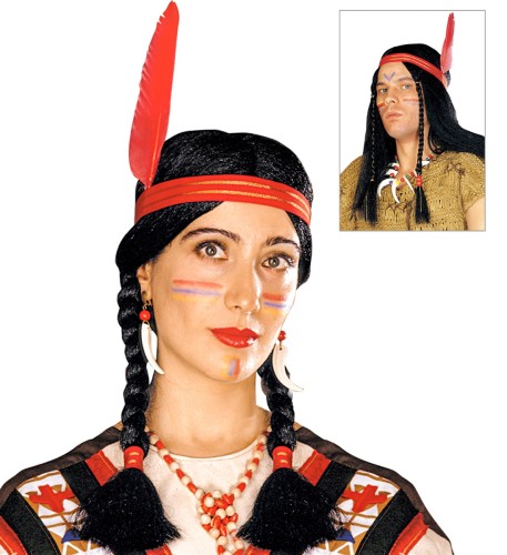 Peruka Indianki Warkocze
