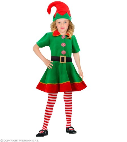 Strój Dziecięcy Elf Mikołajka