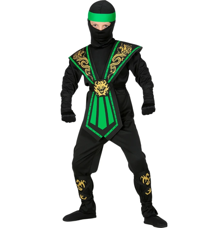 Strój Dziecięcy Ninja Zielony