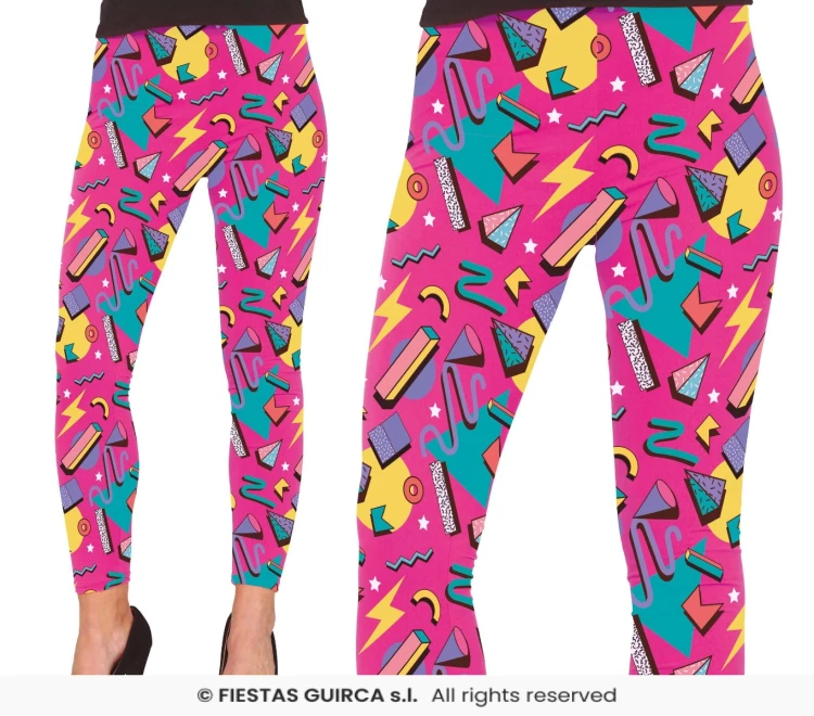 Legginsy Różowe Geometryczne