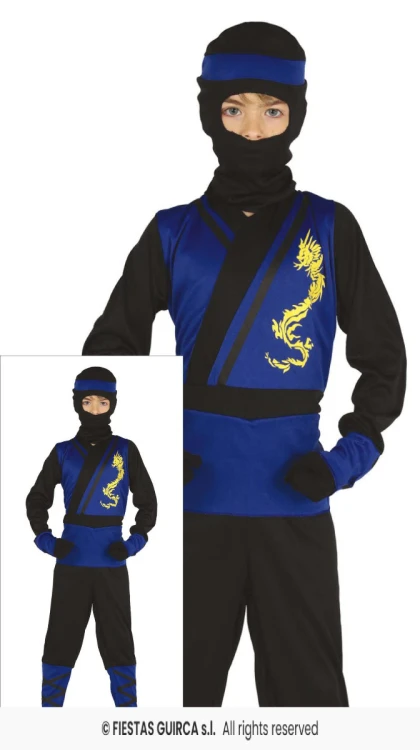 Strój Dziecięcy Ninja Niebieski