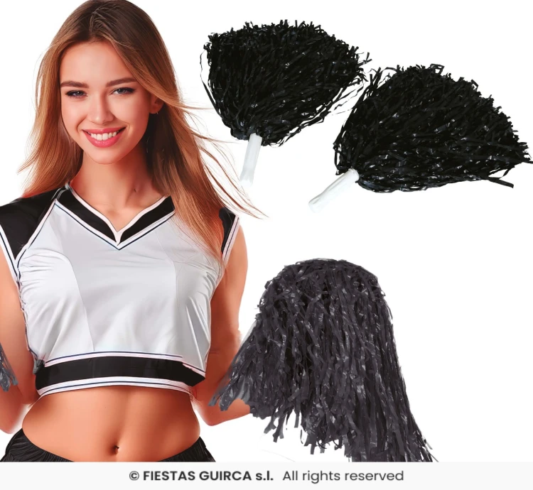 Pompony Czarne