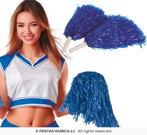 Pompony Niebieskie