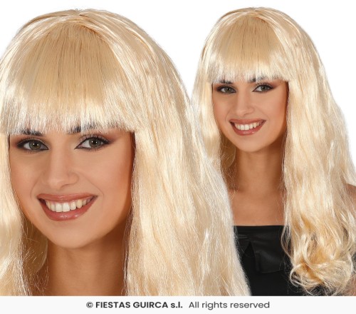 Peruka Damska Blond z Grzywką
