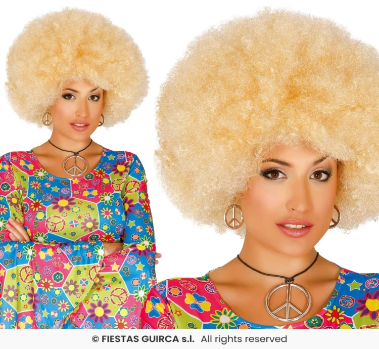 Peruka Afro Blond