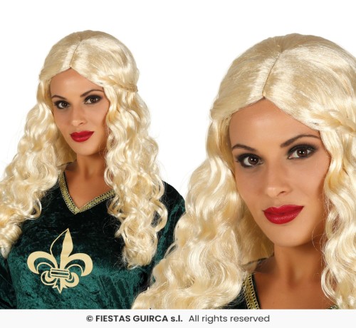 Peruka Blond Kręcone Włosy