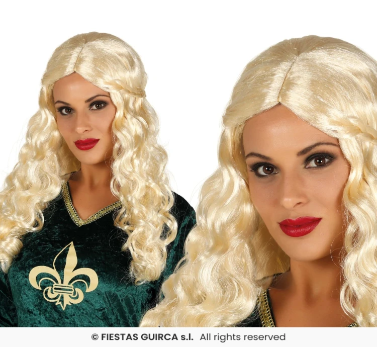 Peruka Blond Kręcone Włosy