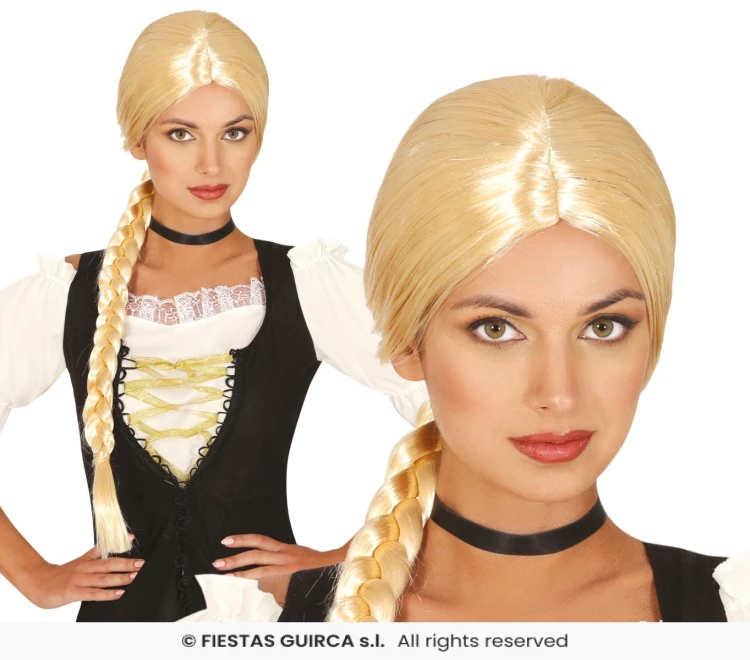 Peruka Blond Warkocz