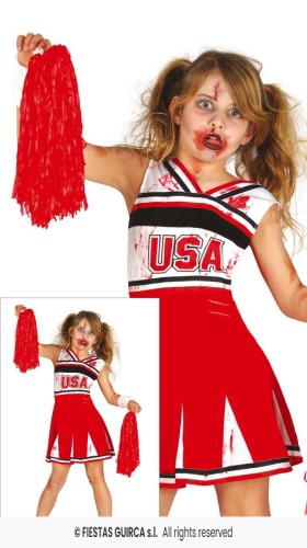 Strój Dziecięcy Zombie Cheerleaderka