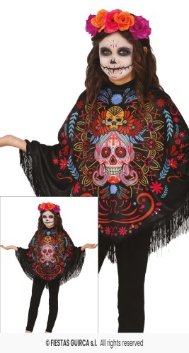 Strój Dziecięcy Poncho Martwej Meksykanki