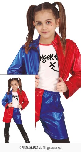 Strój Dziecięcy Harley Quinn Krótka