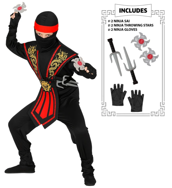 Strój Dziecięcy Uzbrojony Ninja