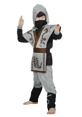 Kostium Dziecięcy Szary Ninja