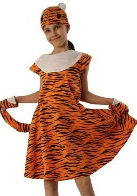 Kostium Dziecięcy Tygrysiczka Sukienka