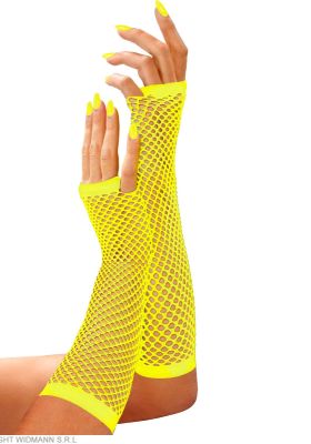 Rękawiczki Żółte Neonowe Długie