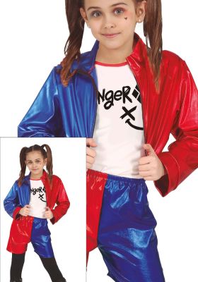 Strój Dziecięcy Harley Quinn Krótka
