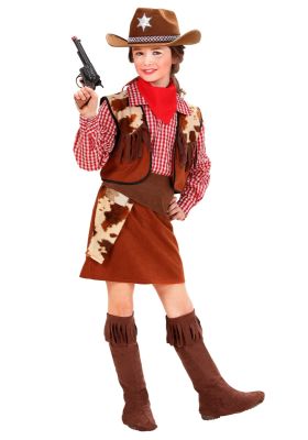 Strój Dziecięcy Kowbojka Rodeo Czerwona