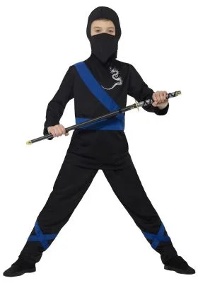 Kostium Dziecięcy Ninja Assassin Czarny
