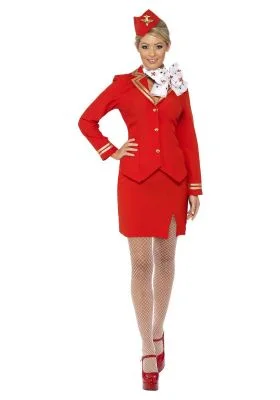 Kostium Stewardessa Czerwona