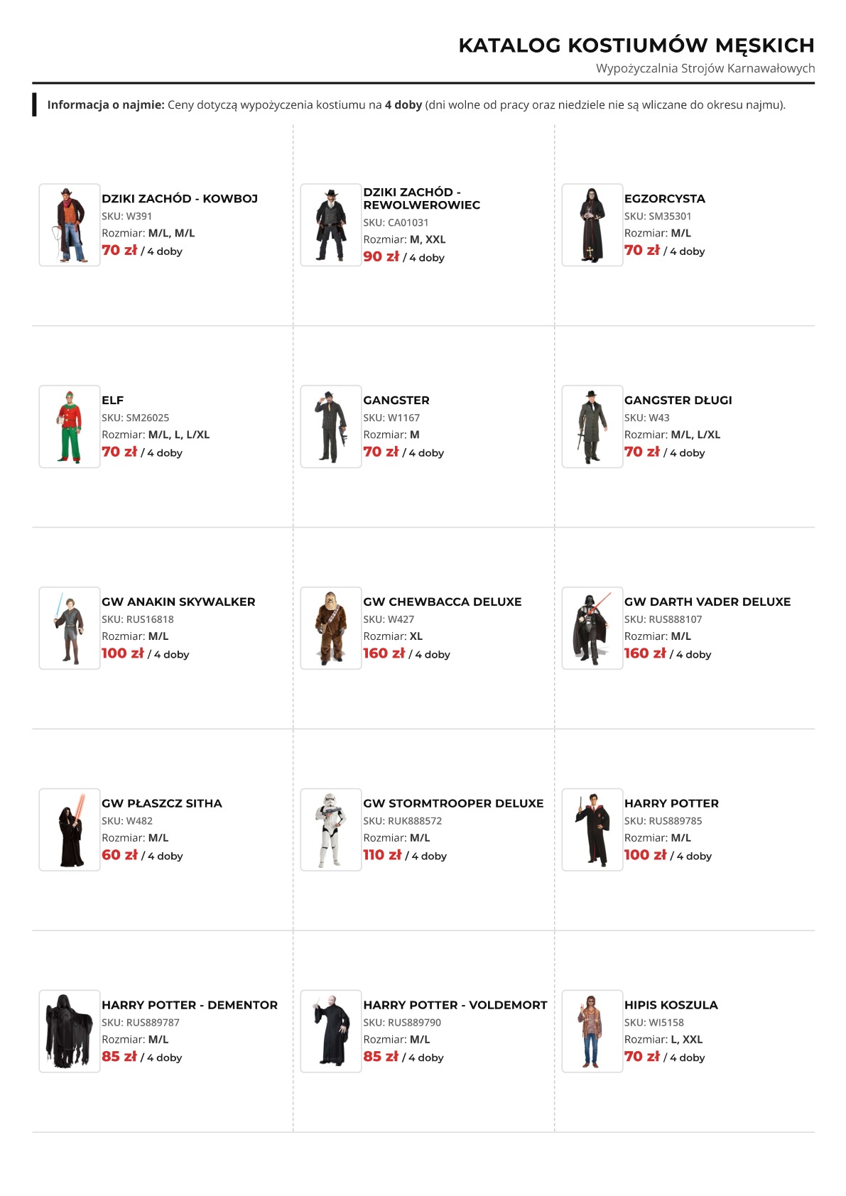 Katalog wypożyczalni strojów - strona 3