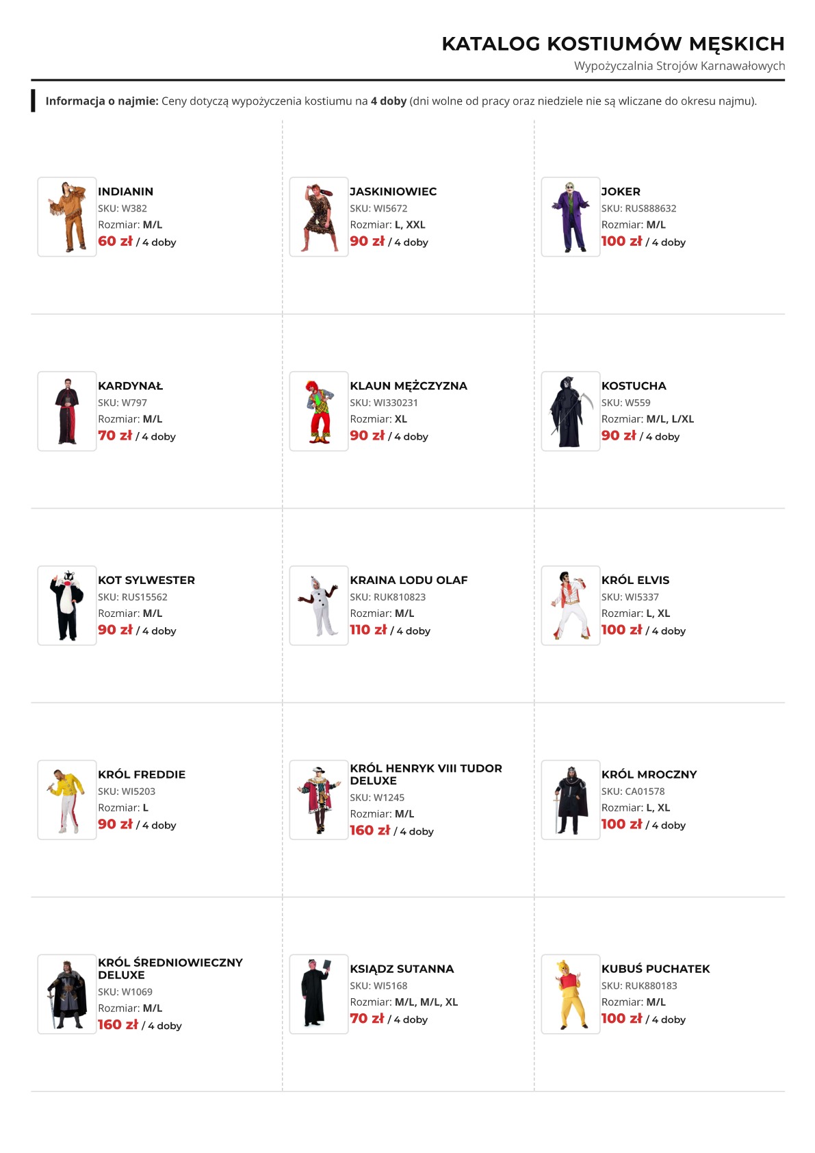 Katalog wypożyczalni strojów - strona 4