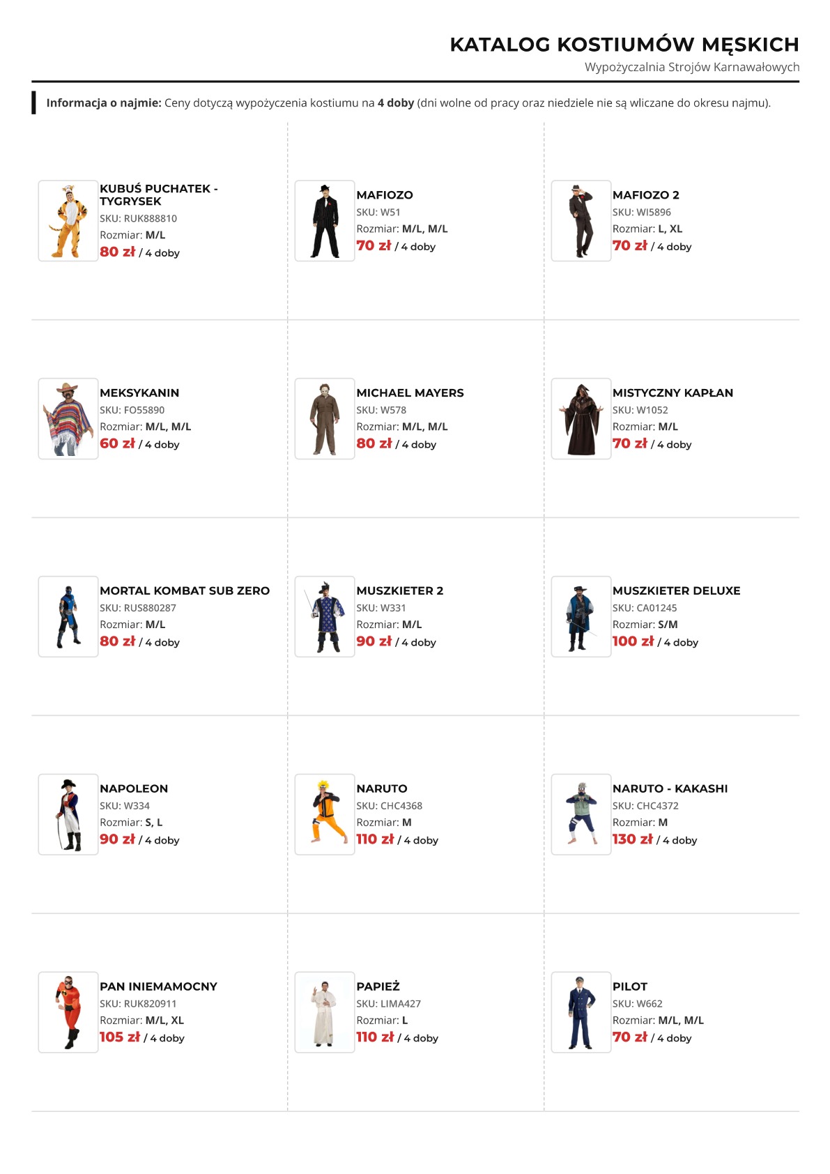 Katalog wypożyczalni strojów - strona 5