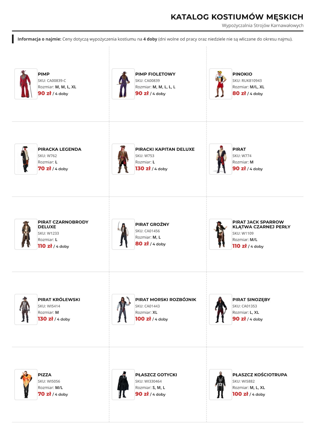 Katalog wypożyczalni strojów - strona 6