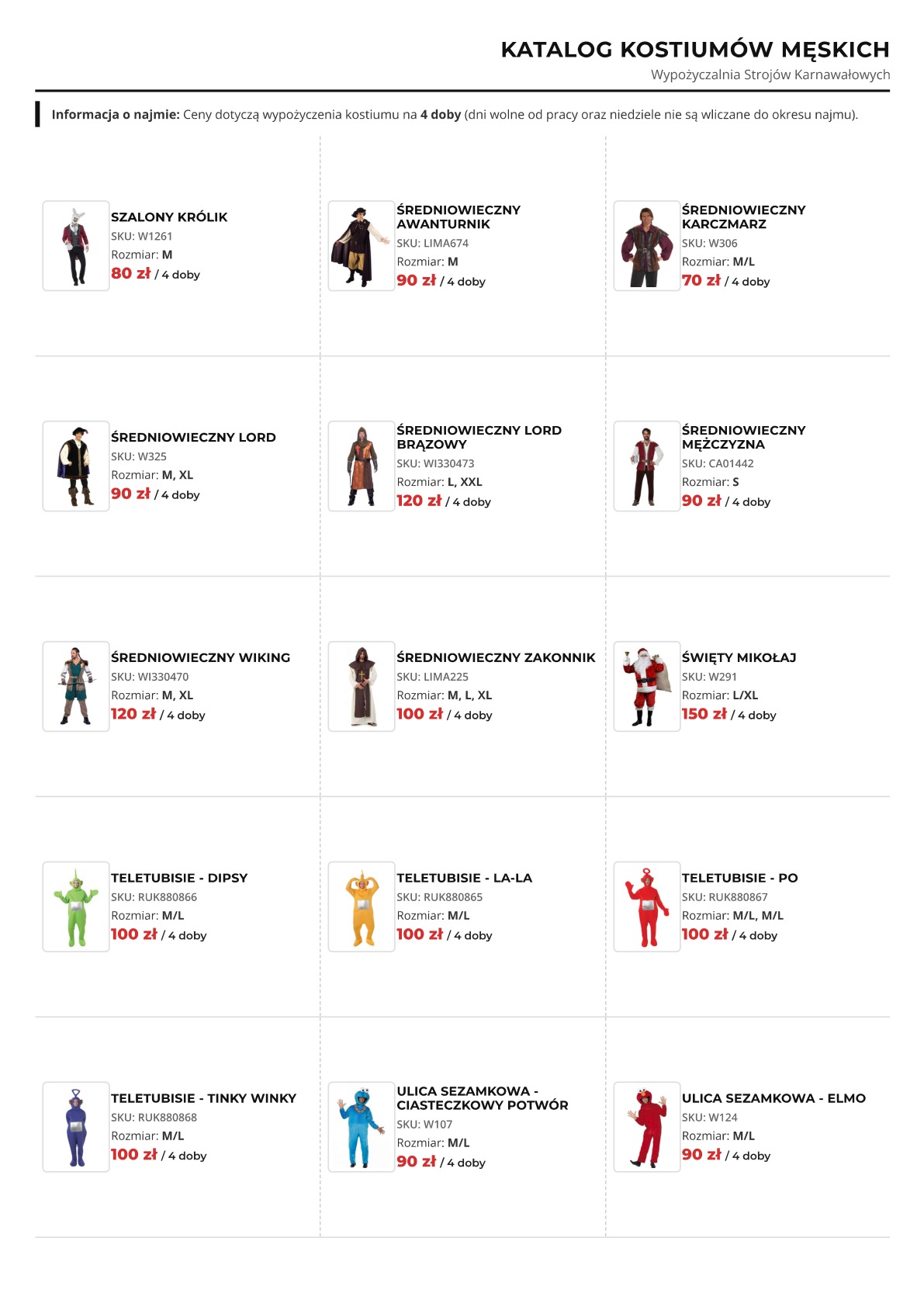 Katalog wypożyczalni strojów - strona 8