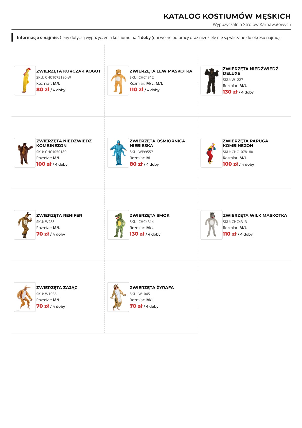 Katalog wypożyczalni strojów - strona 10